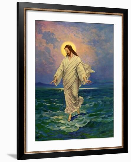 Christ Walks on Water-null-Framed Giclee Print