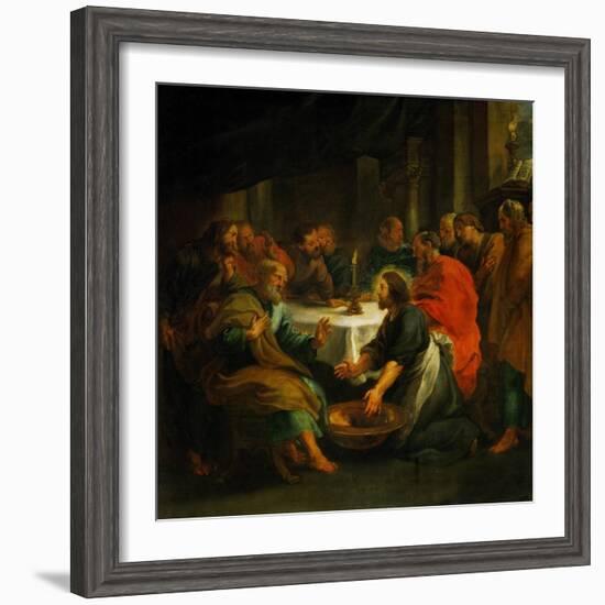 Christ Washing the Apostles' Feet, 1632-Peter Paul Rubens-Framed Giclee Print