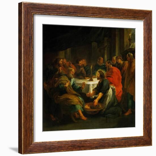 Christ Washing the Apostles' Feet, 1632-Peter Paul Rubens-Framed Giclee Print