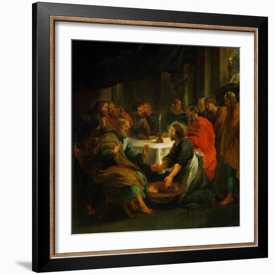 Christ Washing the Apostles' Feet, 1632-Peter Paul Rubens-Framed Giclee Print