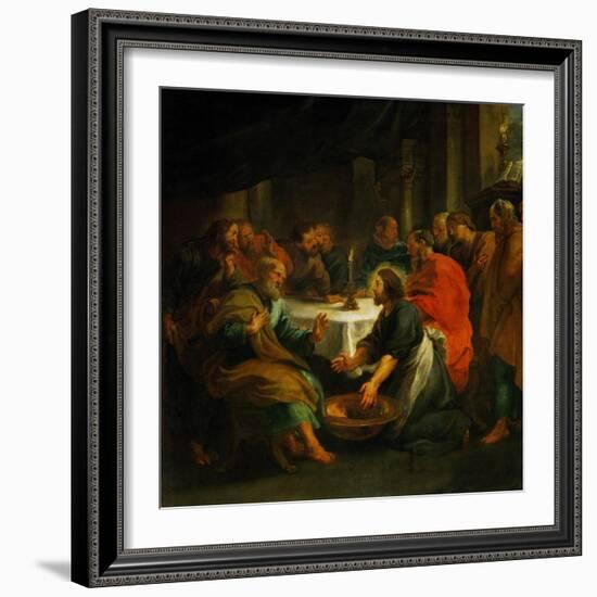 Christ Washing the Apostles' Feet, 1632-Peter Paul Rubens-Framed Giclee Print