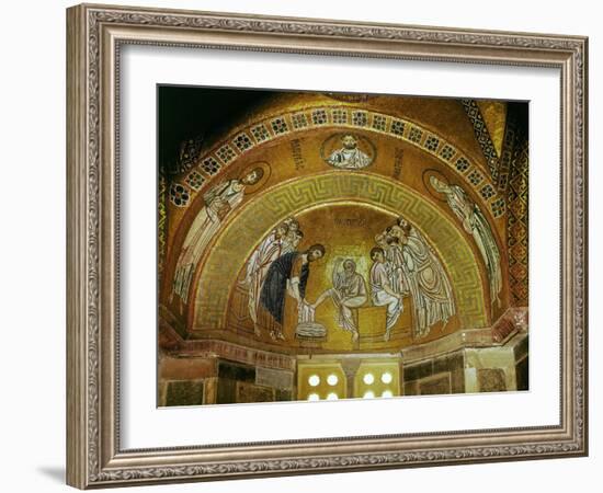 Christ Washing the Feet of an Apostle, Mosaic at the North End of the Narthex-null-Framed Giclee Print