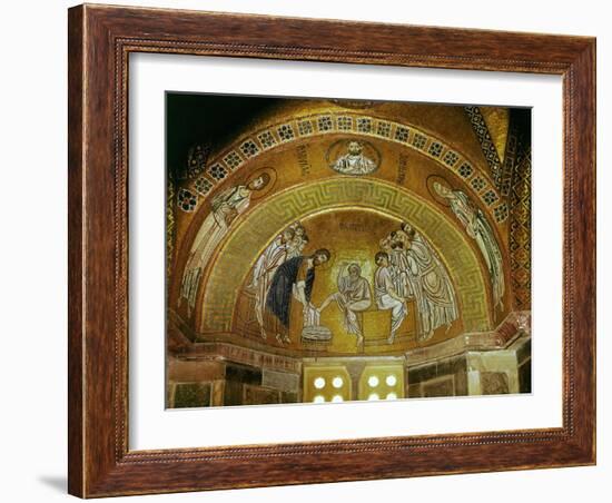 Christ Washing the Feet of an Apostle, Mosaic at the North End of the Narthex-null-Framed Giclee Print