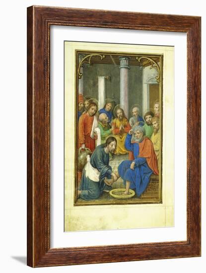 Christ Washing the Feet of Peter, 1520'S-Simon Bening-Framed Giclee Print