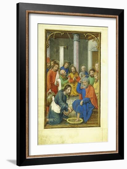 Christ Washing the Feet of Peter, 1520'S-Simon Bening-Framed Giclee Print