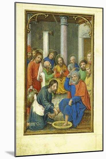 Christ Washing the Feet of Peter, 1520'S-Simon Bening-Mounted Giclee Print