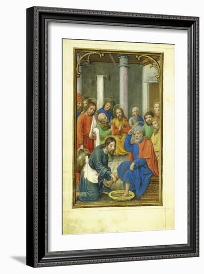 Christ Washing the Feet of Peter, 1520'S-Simon Bening-Framed Giclee Print