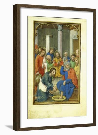 Christ Washing the Feet of Peter, 1520'S-Simon Bening-Framed Giclee Print