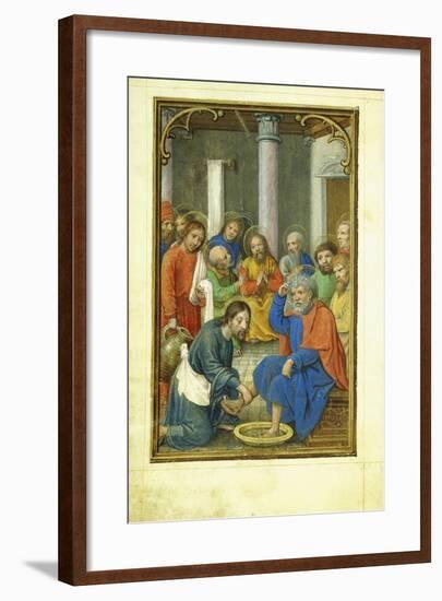 Christ Washing the Feet of Peter, 1520'S-Simon Bening-Framed Giclee Print