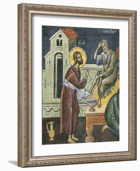 Christ Washing the Feet of the Apostles, 16th Century-null-Framed Giclee Print