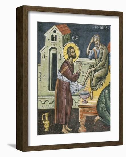 Christ Washing the Feet of the Apostles, 16th Century-null-Framed Giclee Print