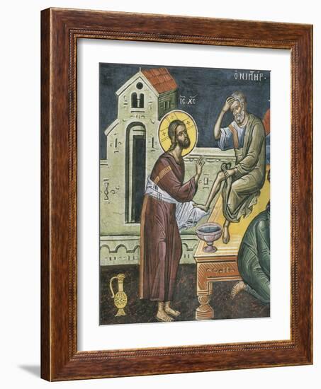 Christ Washing the Feet of the Apostles, 16th Century-null-Framed Giclee Print