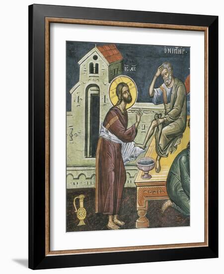 Christ Washing the Feet of the Apostles, 16th Century-null-Framed Giclee Print