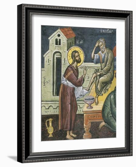 Christ Washing the Feet of the Apostles, 16th Century-null-Framed Giclee Print