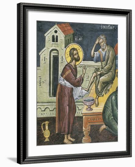 Christ Washing the Feet of the Apostles, 16th Century-null-Framed Giclee Print