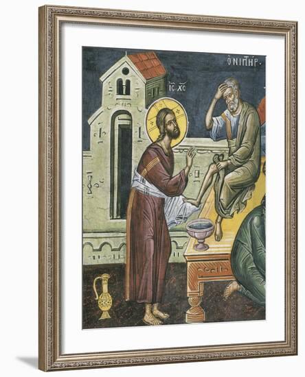 Christ Washing the Feet of the Apostles, 16th Century-null-Framed Giclee Print