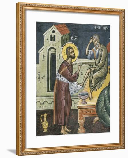 Christ Washing the Feet of the Apostles, 16th Century-null-Framed Giclee Print