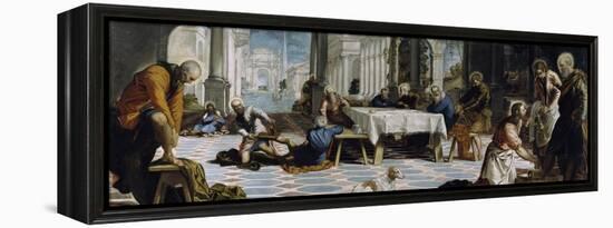 Christ Washing the Feet of the Disciples, 1548-Jacopo Tintoretto-Framed Premier Image Canvas