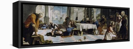 Christ Washing the Feet of the Disciples, 1548-Jacopo Tintoretto-Framed Premier Image Canvas