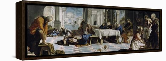 Christ Washing the Feet of the Disciples, 1548-Jacopo Tintoretto-Framed Premier Image Canvas