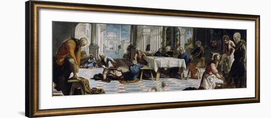 Christ Washing the Feet of the Disciples, 1548-Jacopo Tintoretto-Framed Giclee Print