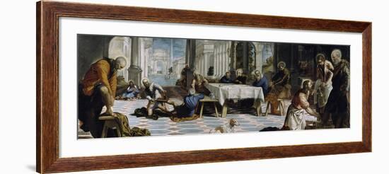 Christ Washing the Feet of the Disciples, 1548-Jacopo Tintoretto-Framed Giclee Print