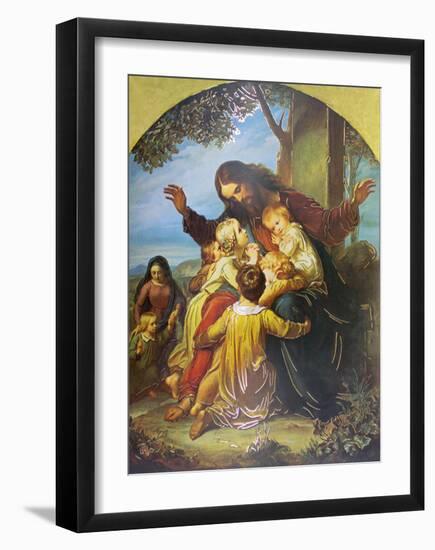 Christ with Babies-null-Framed Art Print