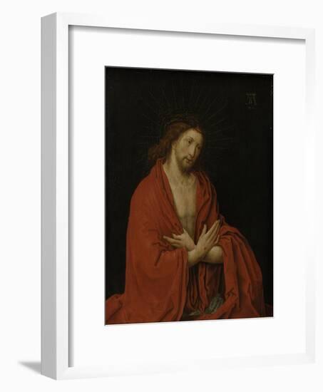 Christ with Crown of Thorns-Lucas van Leyden-Framed Art Print