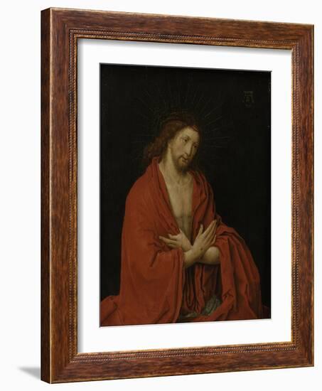 Christ with Crown of Thorns-Lucas van Leyden-Framed Art Print