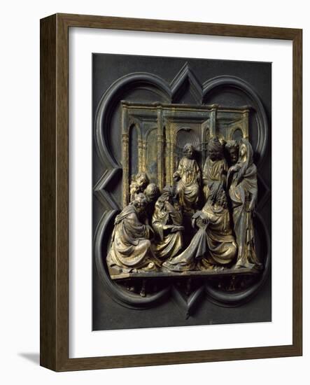 Christ with Doctors, Bronze Panel-null-Framed Giclee Print