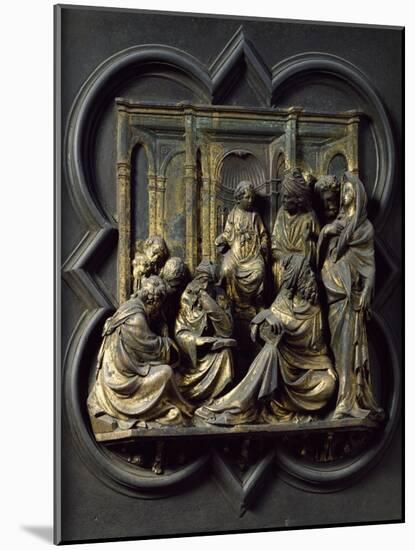 Christ with Doctors, Bronze Panel-null-Mounted Giclee Print