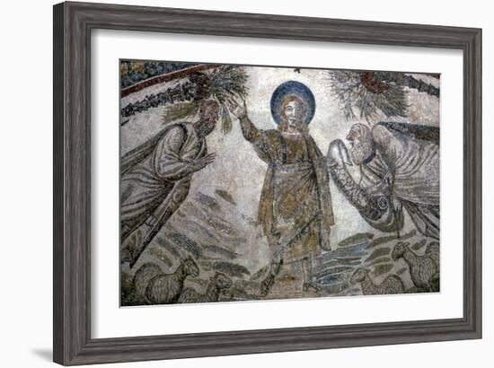 Christ with St Paul and St Peter (right), Mosail detail, Church of Santa Costanza, Rome, 350 BC-Unknown-Framed Giclee Print