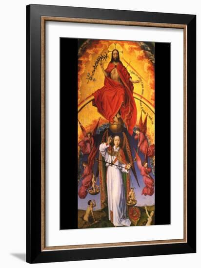 Christ with the Archangel Michael-Rogier van der Weyden-Framed Art Print