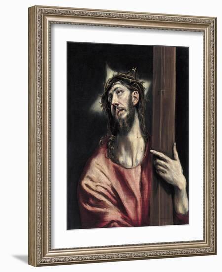 Christ with the Cross, Ca. 1587-1596-El Greco-Framed Giclee Print