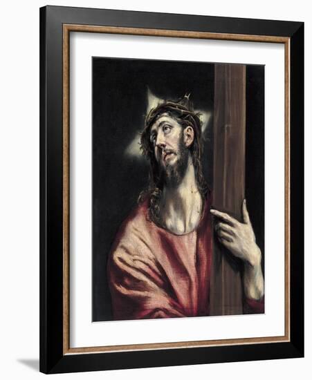 Christ with the Cross, Ca. 1587-1596-El Greco-Framed Giclee Print