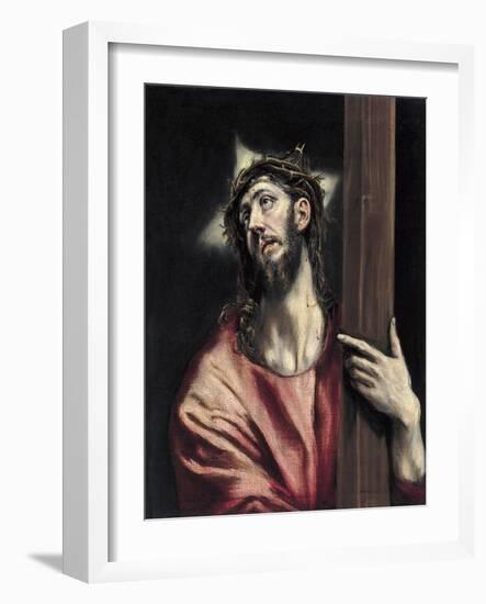 Christ with the Cross, Ca. 1587-1596-El Greco-Framed Giclee Print