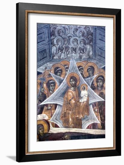 Christ with the Soul of the Virgin at the Gates of Heaven, 1321-1322-null-Framed Giclee Print