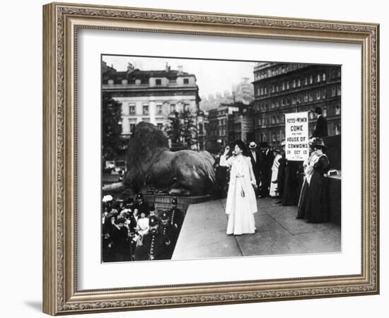 Christabel Pankhurst at Trafalgar Square-null-Framed Photographic Print