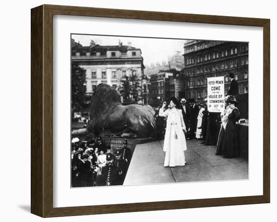 Christabel Pankhurst at Trafalgar Square-null-Framed Photographic Print