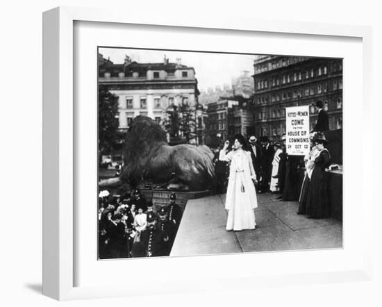 Christabel Pankhurst at Trafalgar Square-null-Framed Photographic Print