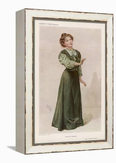 Christabel Pankhurst Women's Rights Advocate and Suffragette-Spy (Leslie M. Ward)-Framed Stretched Canvas