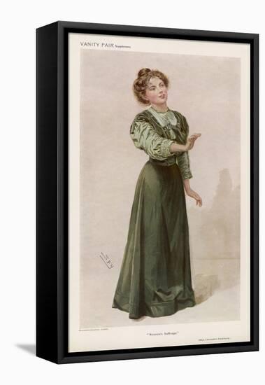 Christabel Pankhurst Women's Rights Advocate and Suffragette-Spy (Leslie M. Ward)-Framed Stretched Canvas