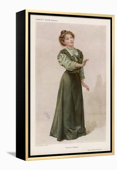 Christabel Pankhurst Women's Rights Advocate and Suffragette-Spy (Leslie M. Ward)-Framed Stretched Canvas