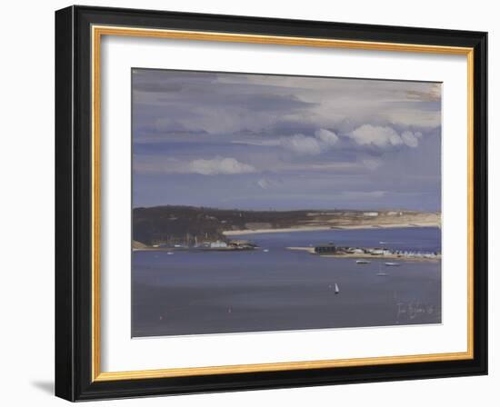 Christchurch Harbour from Hengistbury Head, April-Tom Hughes-Framed Giclee Print