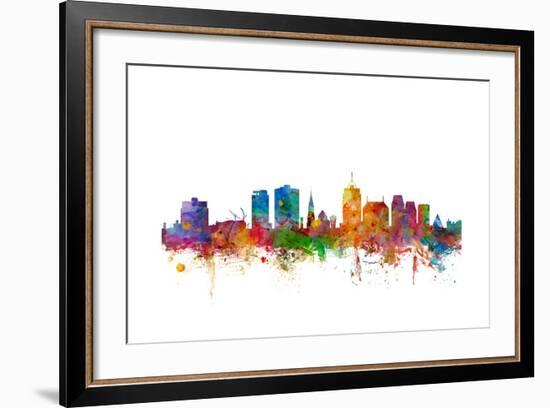 Christchurch New Zealand Skyline-Michael Tompsett-Framed Art Print