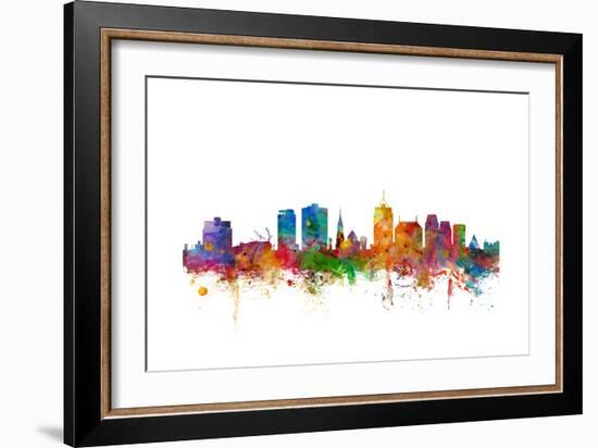 Christchurch New Zealand Skyline-Michael Tompsett-Framed Art Print