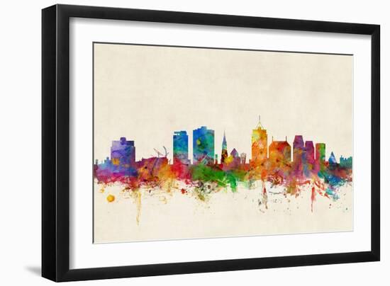 Christchurch New Zealand Skyline-Michael Tompsett-Framed Art Print