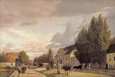 View of a Street in Osterbro Outside Copenhagen. Morning Light, 1836-Christen Schiellerup Købke-Mounted Giclee Print