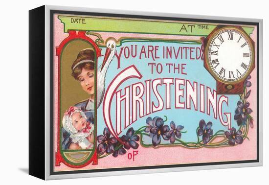 Christening Invitation-null-Framed Stretched Canvas