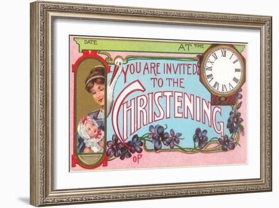 Christening Invitation-null-Framed Art Print